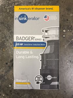 InSinkErator Badger 1 Garbage Disposal – 1/3 HP – NEW