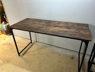 Industrial Style Desk with Metal Frame