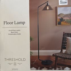 Smoked Glass Floor Lamp Black - Threshold™