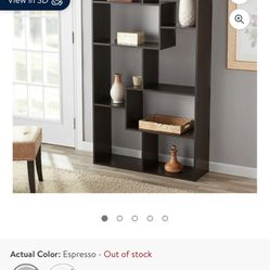 Mainstays Modern 8-Cube Bookcase, Espresso