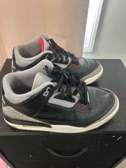 Air Jordan 3 Black Cement Sneakers size 7