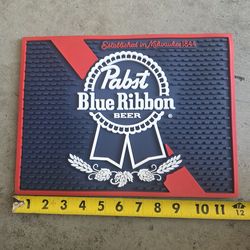 New Pabst blue ribbon bar mat