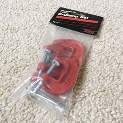 Powermaster 3 Piece C-Clamp Set No. 6272 - 2 1/2” and 1” (2) - Atlas Group - NEW!!
