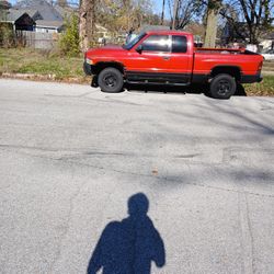 Red And Black Dodge Truck