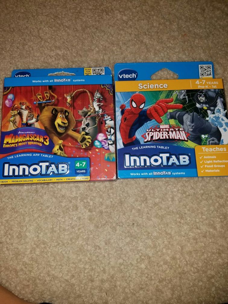 InnoTab Games ages 4-7 Spider-Man Madagascar