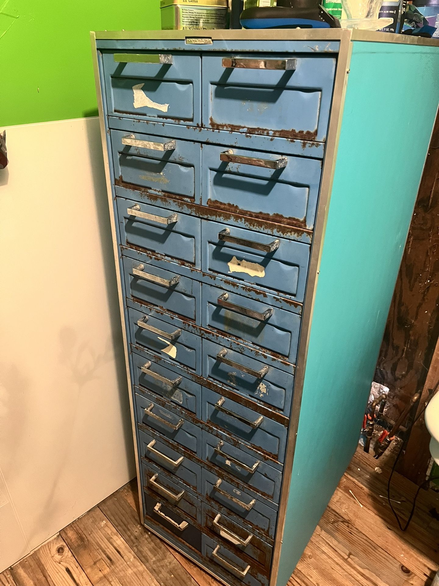 Vintage Storage Drawers Metal Cabinet 