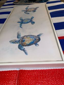 Turtle bath mats & picture