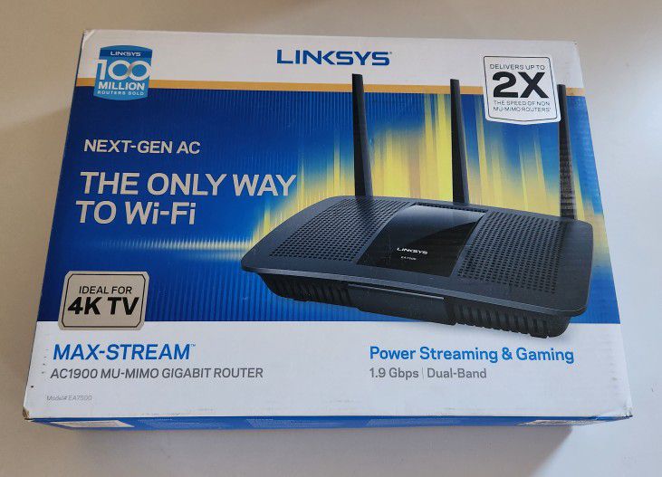 Linksys AC1900 Dual Band Wireless Router Max Stream EA7500