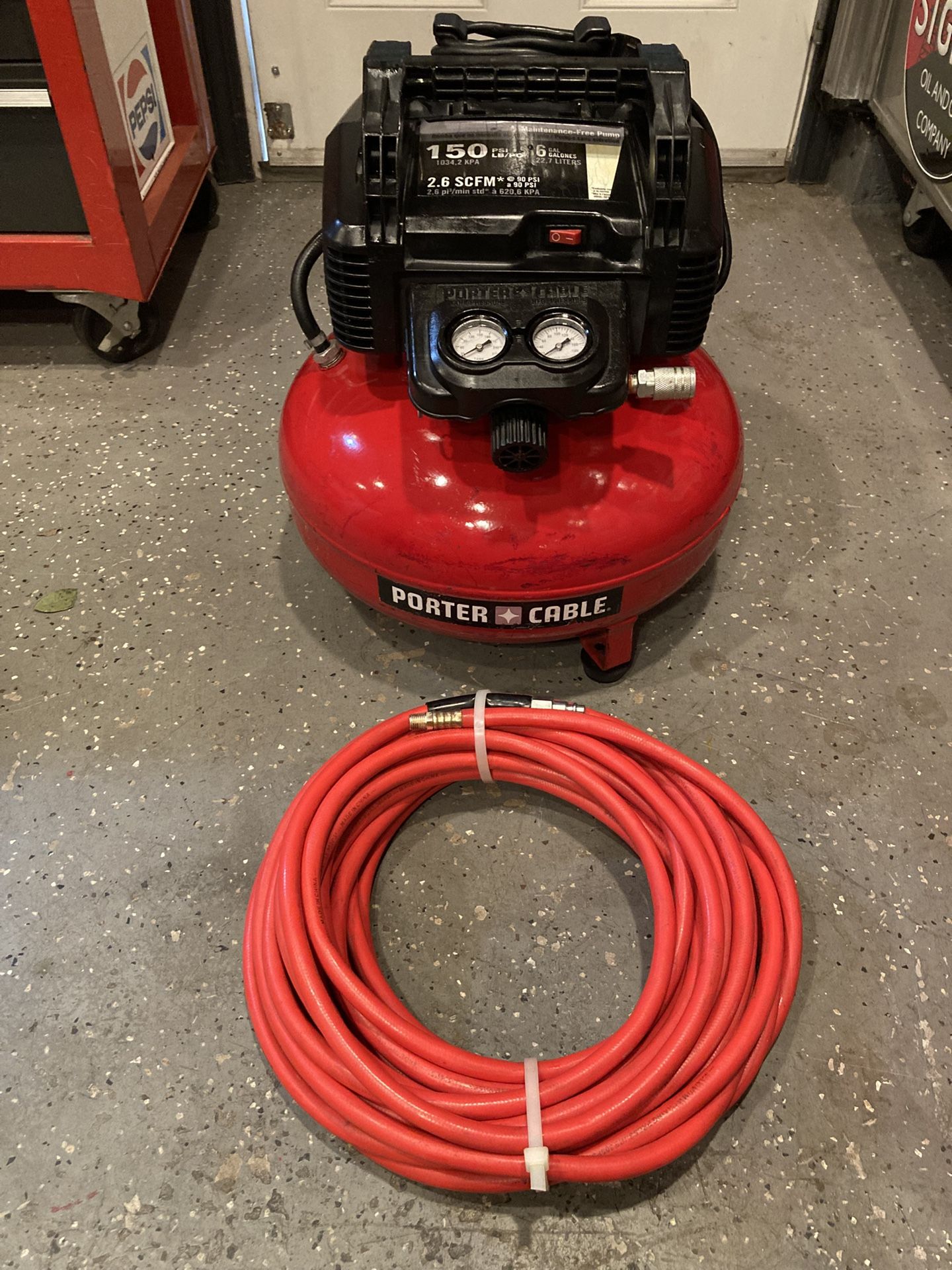Air Compressor Porter Cable With New Hose