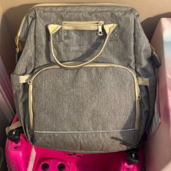 Grey Slightly Used Diaper Bag