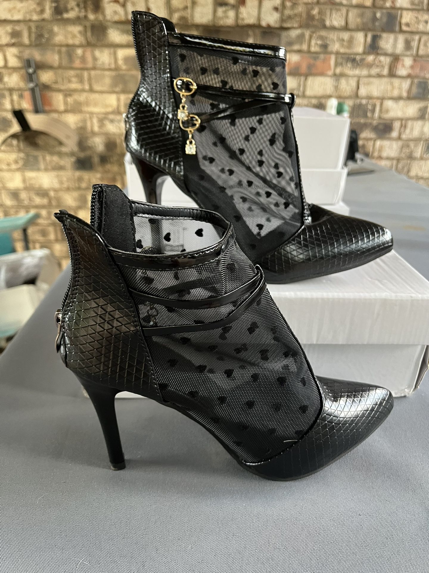 Black Booties See Thru