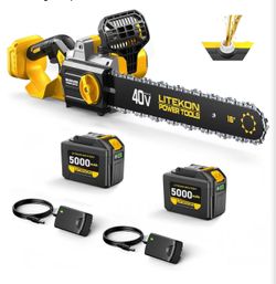 Litekon 40V 16" Cordless Chainsaw with 2 Batteries