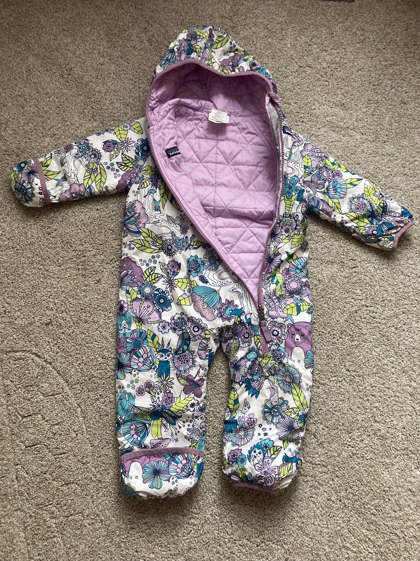 Patagonia Reversible Snowsuit 6-12 Months, Runs Large.