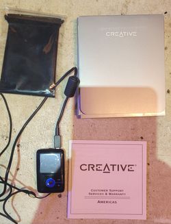 Creative ZEN V Plus 4GB MP3 Media Player Black Blue PARTS OR REPAIR