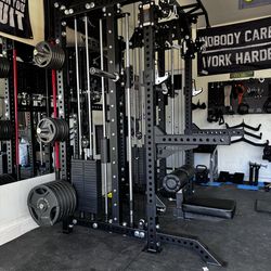 COMMERCIAL SMITH MACHINE SQUAT RACK ALL IN ONE GYM TRAINER - FREE DELIVERY