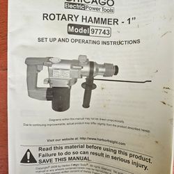 Rotary Hammer With Extra Bits