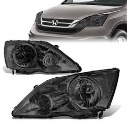 LA Zona Auto Parts 2007 to 2011 Honda CRV Smoked Headlights Luces Micas Calaveras Faros Ahumados 