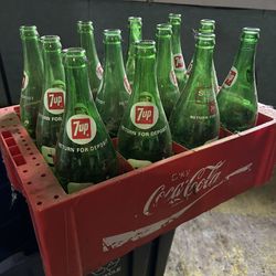 Antique 7-Up Bottles