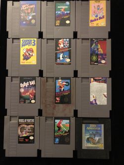 Nintendo NES Games Lot of 12(Chip-N-Dale Super Mario 3 ExciteBike Pinball Golf)