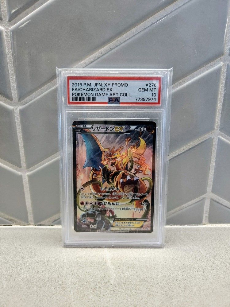 Pokemon Japanese XY Promo Game Art Collection Charizard 276 PSA 10!