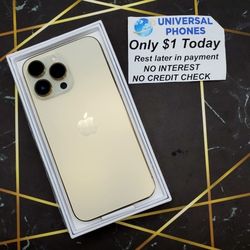 Iphone 14 Pro 5g 128gb  Unlocked, FREE Smartwach/ Headphones. Pay $1 Today Rest in payments. NO CREDIT NEEDED FINANCING