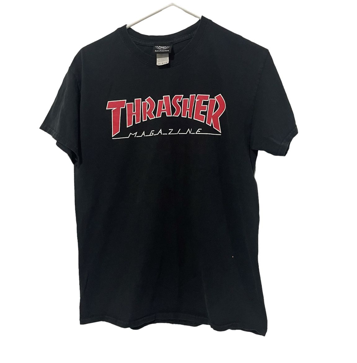 Thrasher Magazine T-Shirt Adult Size Medium Black Short Sleeve Tee San Francisco