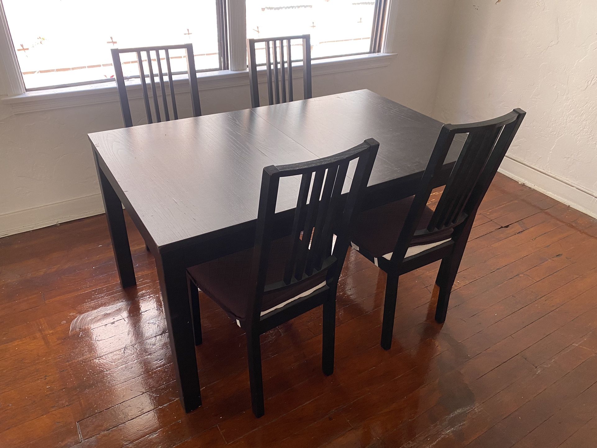 Black Table w/ 4 Chairs