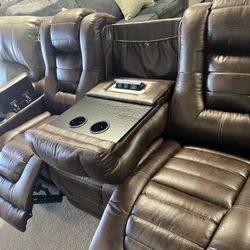 Power Electric Double Reclining Deluxe Couch