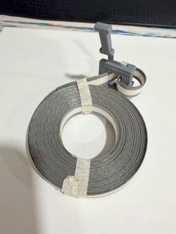 100 PRE-CUT P.P STRAPS WITH BUCKLES 1/2'' x 17' White Grey