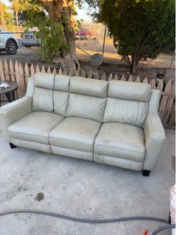 Leather recliner sofa