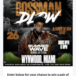 2 Bossman Dlow Tickets For Sale 
