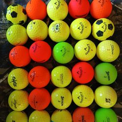 30  Colored Assorted Golf Balls 