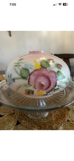 Hand painted hurricane lampshade