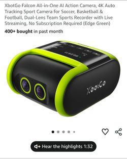 XbotGo Falcon All-in-One AI Action Camera OPEN BOX, TRIPOD NO INCLUDED