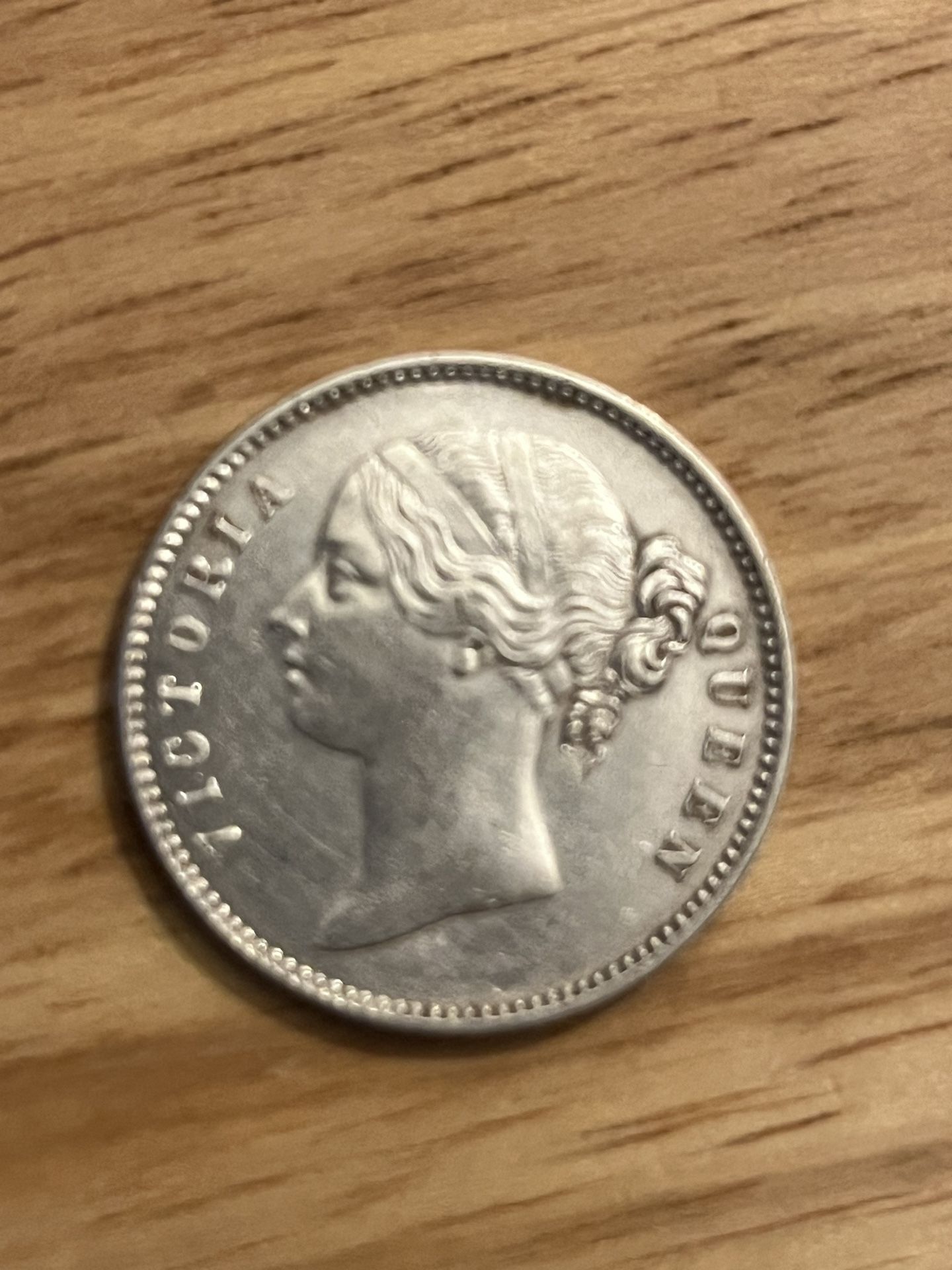 1840 One Rupee Silver Coin