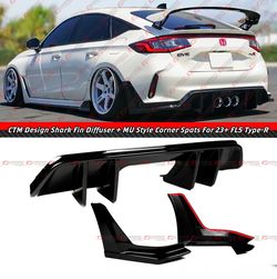 23-26 Honda Civic Type R FL5 Rear Bumper Diffuser + Corner Spats Kit