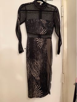 Sexy see thru dress size small black evening formal nightclub