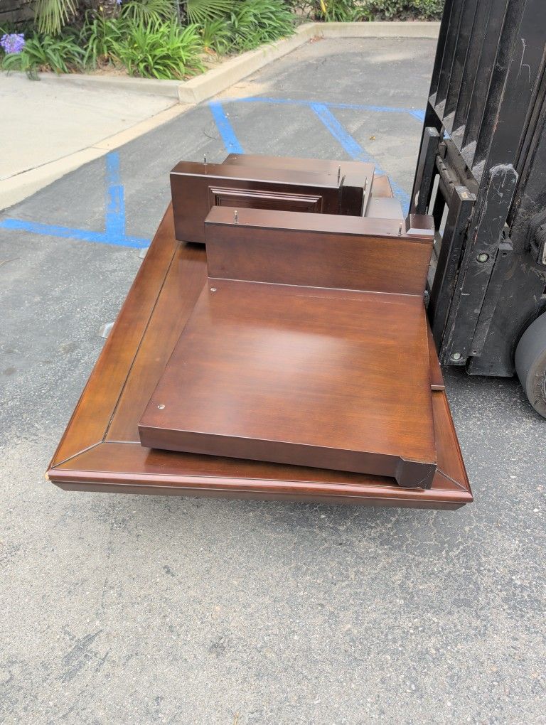 Tribesigns 55 Inches Executive Desk, Mid-Century Modern Home  Office Desk 