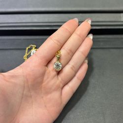14kt Lab Diamond Charm 