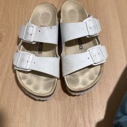White Birkenstock Sandals Size 39 