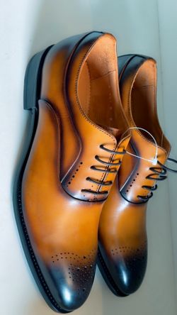 Jepsen Gord Men's Dress Shoes Genuine Calfskin Leather Oxfords Men's Size 9