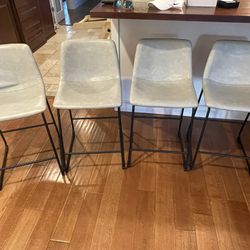 Faux Leather Counter Stools (4)