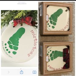 2 NEW footprint ornament kits