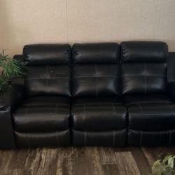 Leather Couches The Lights Up Underneath Blue Lighting 