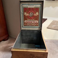Antique Polo Japan Tea Storage Crate Rare 