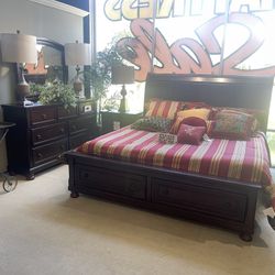 4 Pc King Size Storage Bed