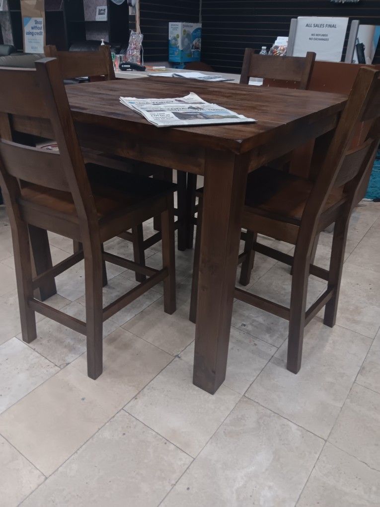 *Black Friday Now!!!*---Stunning Brantley Wood Dining Table Sets W/4 Chairs---Delivery/$10 Down Financing🫡
