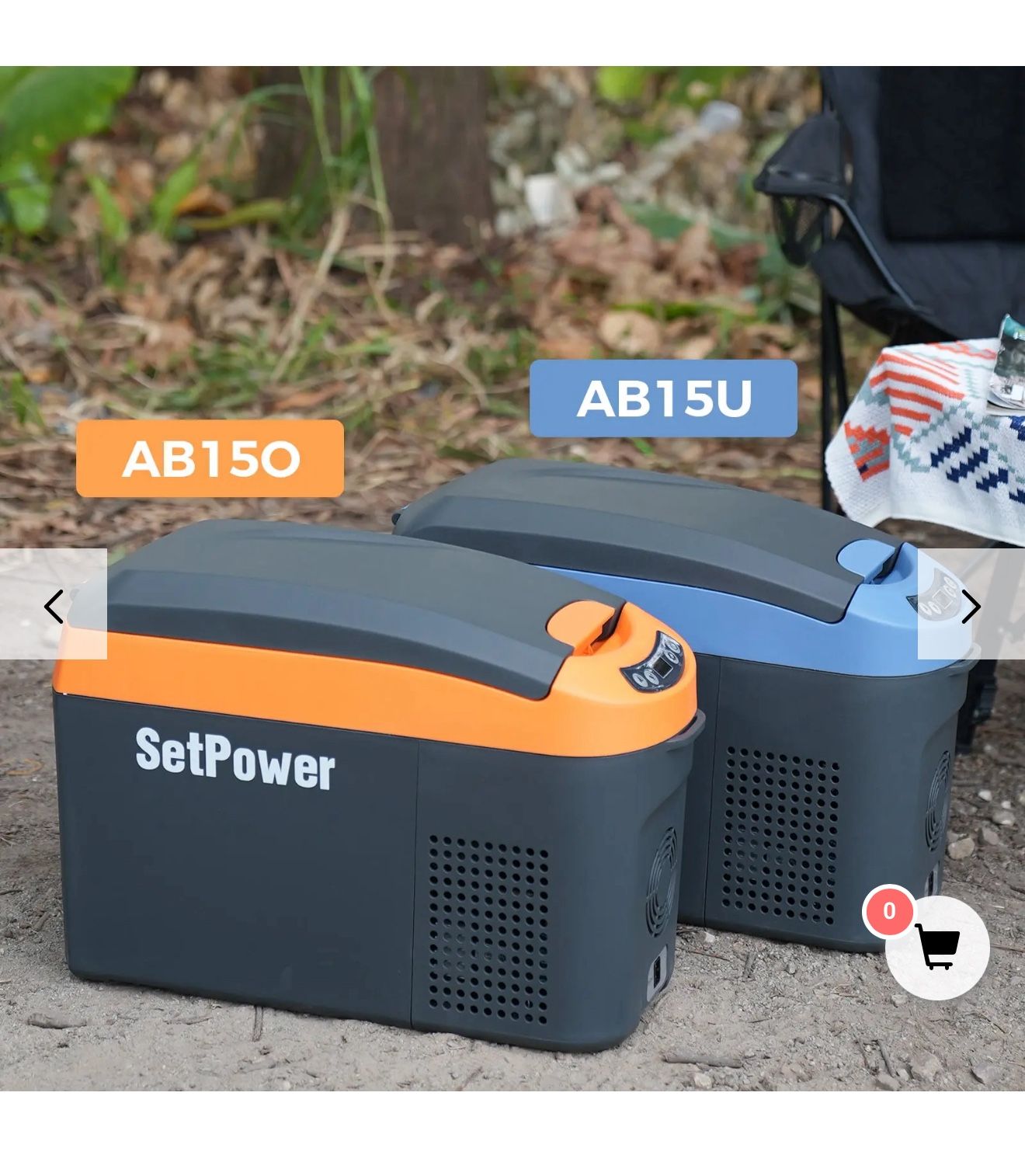 Setpower AB15 AB16 Armrest 12V Car Fridge Automotive Refrigerator 16Qt  