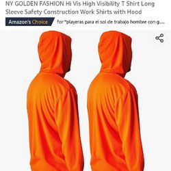 Camisas De Trabajo Color Orange Con Gorro Termica for Sale in