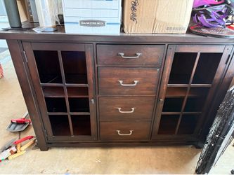 Solid wood buffet table